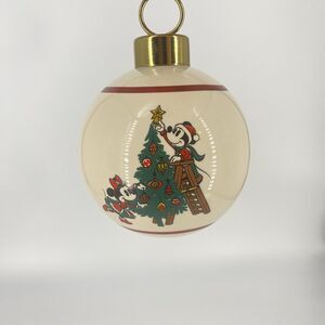 Disney Mickey Mouse and Friends Ceramic Ball Christmas Tree Ornament